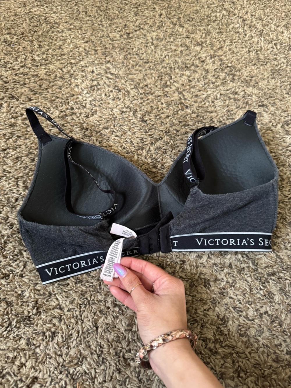 Victoria's Secret Dark Gray Wireless Seamless t shirt Bra - Picture 2 of 2